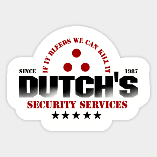 Dutch's Security Services Sticker